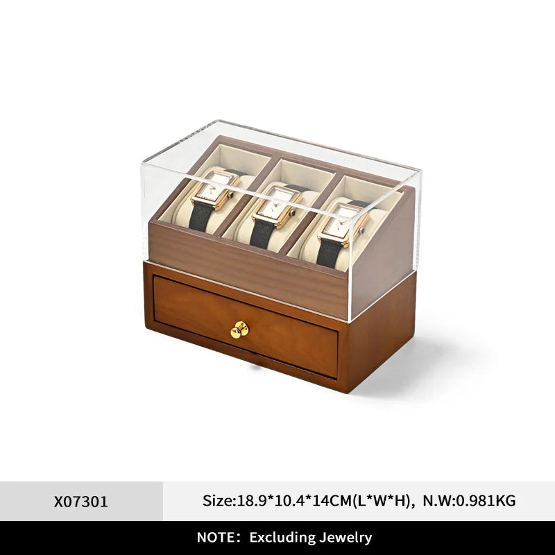 Coffret double niveau WoodTen — 3 montres