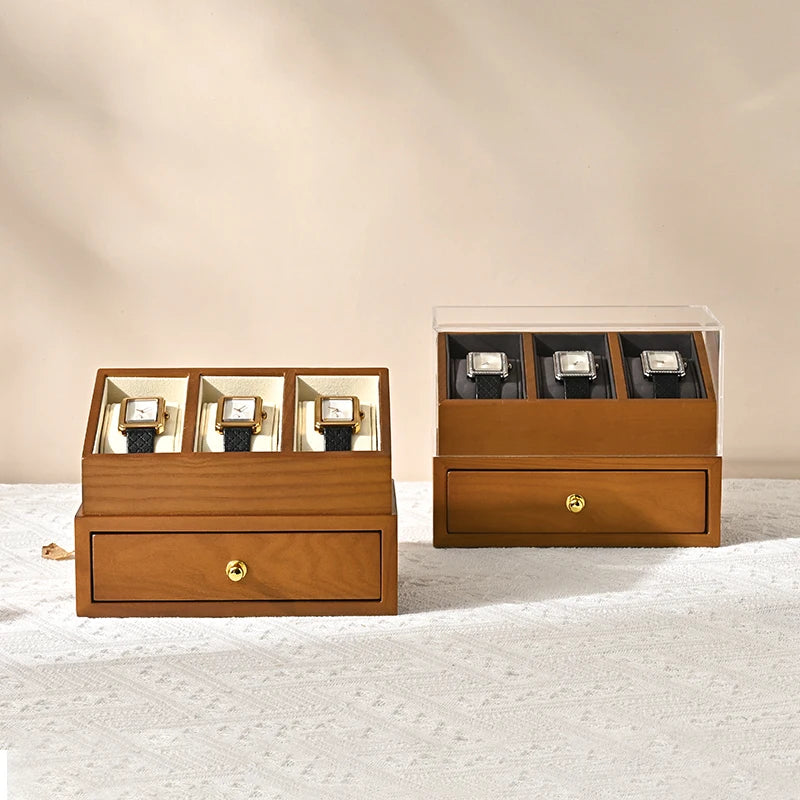 Coffret double niveau WoodTen — 3 montres