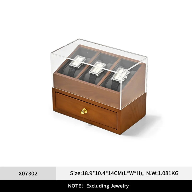 Coffret double niveau WoodTen — 3 montres