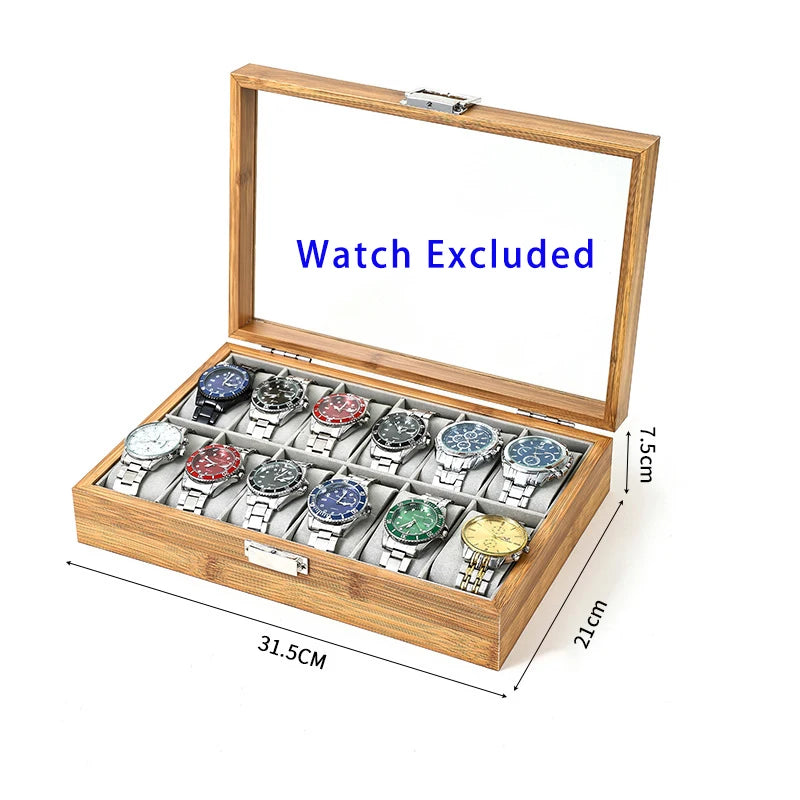 Coffret en bambou — 3 à 12 montres