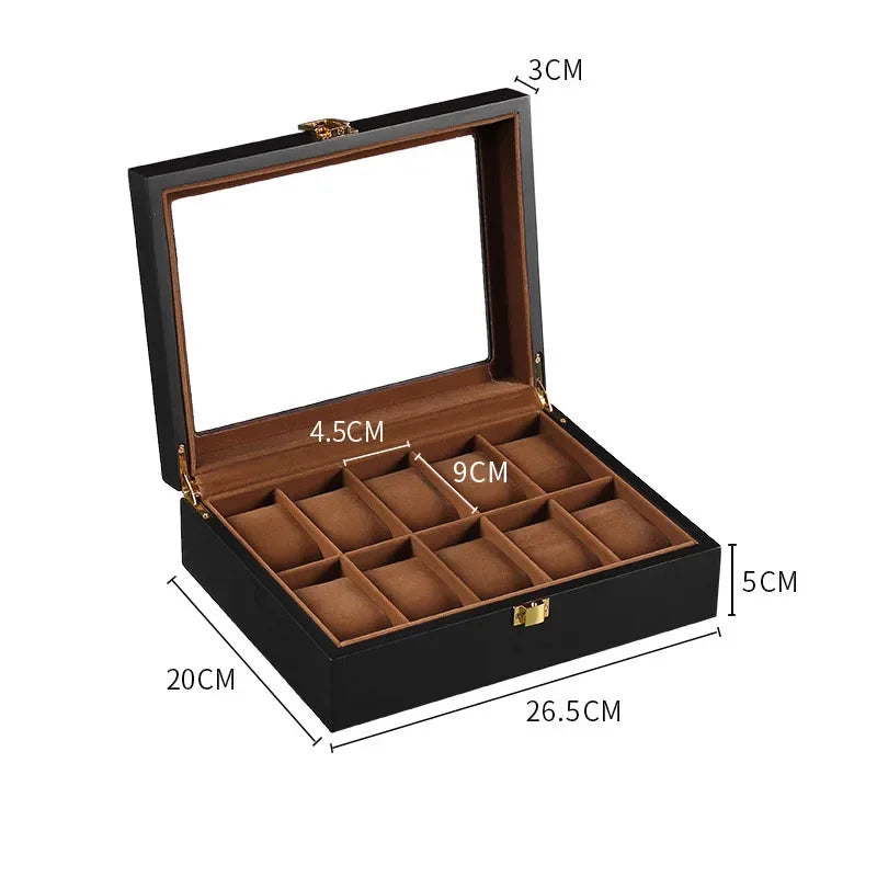 Coffret en MDF — 1 à 12 montres