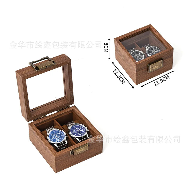 Coffret à montres — Décor bois brun